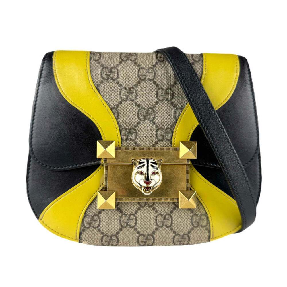 GUCCI Authentic Black Leather Shoulder Bag - Picture 1 of 5